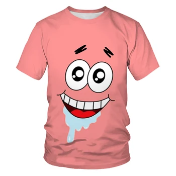 Mænds Sport kortærmet T-shirt til Drenge T-shirt Mode Mænds 3D-Tegnefilm Sommeren Street Casual T-shirt Forældre-barn-T-shirt
