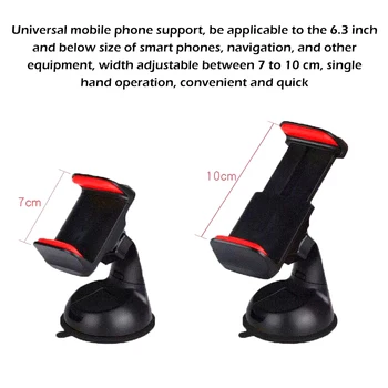 1 STK Universal Mobile Bil-Telefon Holder Til Telefonen, Bilen, Telefonen Holder Mount Phone Stå Forrude Dashboard Til IPhone Xiaomi Huawei