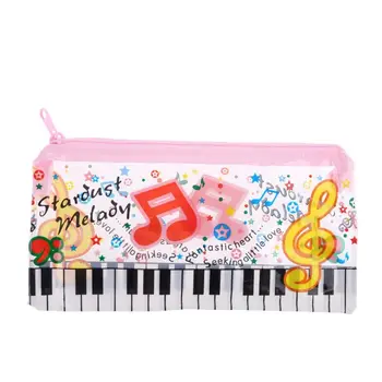 Musik Note Klaver Keyboard Penalhus Plastik Gennemsigtig Kuglepen Bag Elev Gave