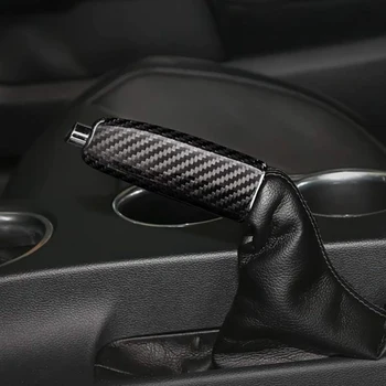 Bil ABS Carbon Fiber Håndbremsen Dække Grip håndtag Håndtag Bremse Håndtag Dækning for Ford Mustang-2021