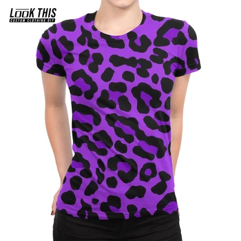 3D Sommeren 2021 Leopard Ny dame T-shirt Y2k Toppe Kvinde Oversized T-shirt Piger Kvindelige koreanske Stil kortærmet Pullover Tees