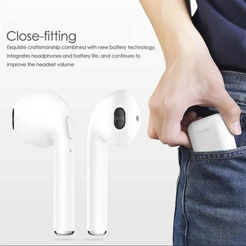 I7s TWS Trådløse Bluetooth-Hovedtelefoner I-øret Stereo Gaming Sport Earbuds Med Opladning Boks til iPhone Xiaomi huawei