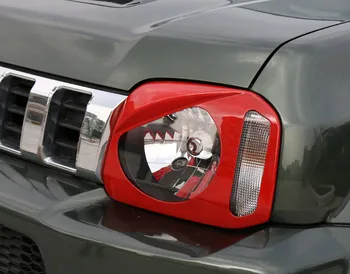 Sansour Lampe Emhætter til Suzuki jimny ABS Sort Bil Foran Lygten Lys Lampe Dække for Suzuki jimny 2007+ Bil Tilbehør Stylin
