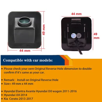 1280x720p HD 18mm Kamera Vende bagfra Backup-Kamera forHyundai Elantra Avante I30 Stationcar 2011-2016 KIA Cerato 2013-2017