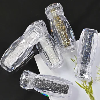 5,5 g/flaske Micro Nail Art Rhinsten 5 Farver Mini Crystal Søm Tilbehør 1.2-1.4 mm Diamant Charme, Manicure, Udsmykning WS#16