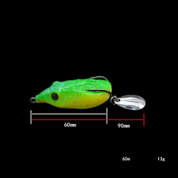 ArtificialThunder Frog Agn Høj Kvalitet 6cm/13g Ferskvand Bløde LuresTopwater Anti-Korrosion Bionic Silikone Agn