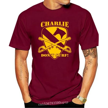 Nye APOCALYPSE NOW Charlie Dont Surf 2Black tshirt Cool Gratis Fragt stolthed t-shirt mænd casual 2021 Unisex t-shirt, Mode toppe