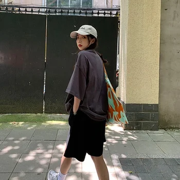 Bukser Kvinder Casual Løs Solid Sommeren Nye Simple Passer Høj Talje Tynd og Blød i Japansk Stil med Alle-match Snor Streetwear Mode