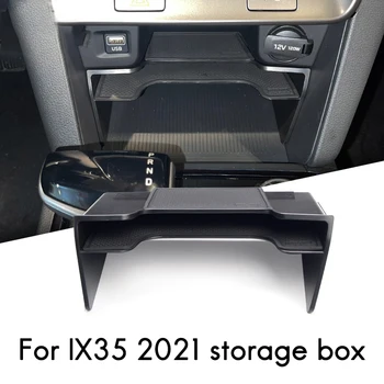 For Hyundai IX35 2021 Bil Armlæn Opbevaring Boks Centrale Konsol Handske Arrangør Bilen Indvendigt Tilbehør Sort
