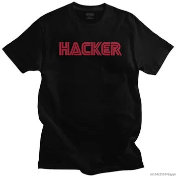 Cool Mand Hr. Robot Hacker t-shirt Kort Ærme O-neck T-Shirt Programmering T-shirt Programmør Tees Tøj Gave Idé