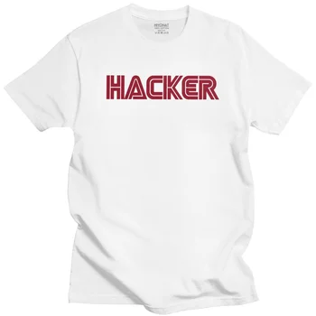 Cool Mand Hr. Robot Hacker t-shirt Kort Ærme O-neck T-Shirt Programmering T-shirt Programmør Tees Tøj Gave Idé