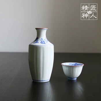 Reservation er importeret fra Japan felt brændende blå mønster glas kop glass, håndmalet keramik cup prøve kop te