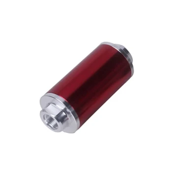 Rød 30 Mm Inline Brændstof Benzin Filter&Beslag Billet Aluminium An6/An8/An10