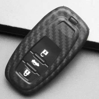 Jingyuqin Auto Beskyttelse Nøgle Dækker Bil Styling Tilfældet For Audi A6L A4L Q5 A3 A4 B6 B7 B8 Carbon Fiber Korn Shell Accessores