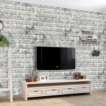 3D wallsticker selvklæbende mursten mønster tapet 35*38 stuen baggrund væggen selvklæbende mursten mønster tapet