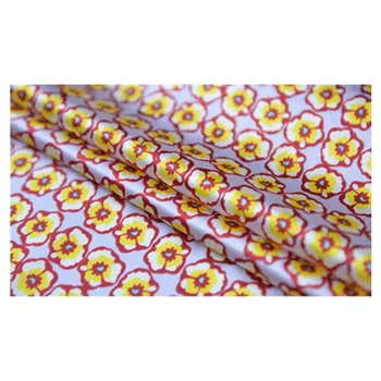 Trykt stretch silke-satin stof meter nye bløde mulberry shirt kjole spandex stof engros silke klud