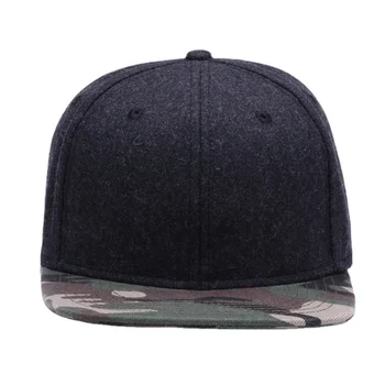 CSBL Høj kvalitet Uld snapback caps almindelig camouflage baseball cap og hat mænd kvinder vinter hat fladskærms randen blank hip hop cap