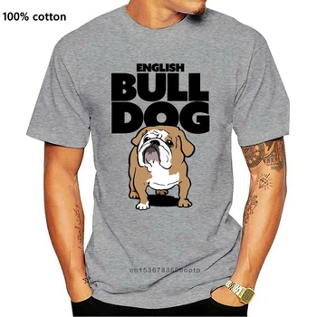 Søde Engelsk Bulldog Tegnefilm Dog T-Shirt, Bomuld Homme T-Shirts Til Manden Fashion Streetwear(1)