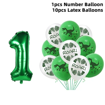 Happy Birthday Ballon Dinosaur Part 1 2 3 4 5 Folie Balloner Luft Ballon Dreng 1st Fødselsdag Part Dekorationer Børn Babyshower Dino