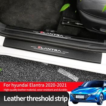 Trunk Vagt Bil Bagfra Kuffert Vagter Dække Bil Tærskel Velkommen Pedal Dør Karmen Scuff Plate Vagt For Hyundai Elantra 7 2020-2021