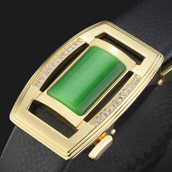 Høj Kvalitet Grøn Jade Automatisk Spænde Bælte Mænd Designer Mode Luksus Mærke Ceinture Homme Casual 3,5 CM Mandlige Talje Strop