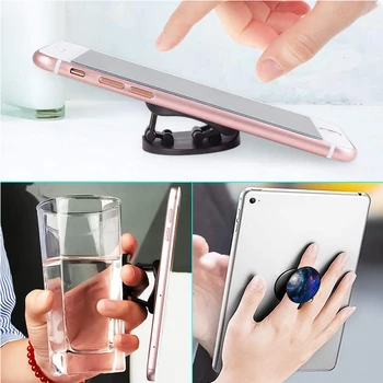 Finger Ring Mobiltelefon Socket Stand Holder Til iPhone XS Huawei Samsung Universal Runde Telefonen ringer indehaveren Car Mount Stå
