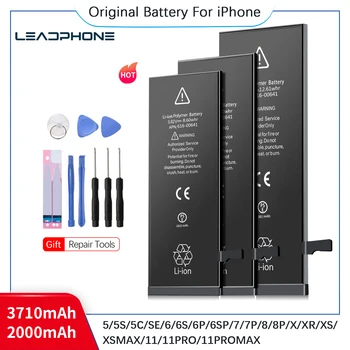 Leadphone Batteri Til iPhone 6S 7 6 8 Plus SE 5S 5 X XR XS ANTAL 5C 7Plus 6SPlus Udskiftning Batería For iPhone6S iPhone7 iPhone8