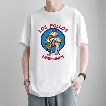 Los Pollos Hermanos T-Shirt Print Graphic T-Shirts, Sommer Trendy Nye Alternative Tøj Harajuku T-Shirts til Mænd Tøj M-5XL