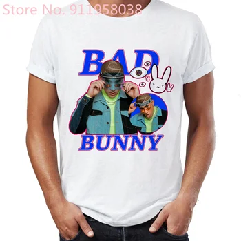 Harajuku Hip Hop Dårlig Bunny t-shirt Kawaii sjove Tegneserie animationsfilm tshirt Rapper grafisk T-shirt, gotisk Punk style kvinder/mand, T-Shirts