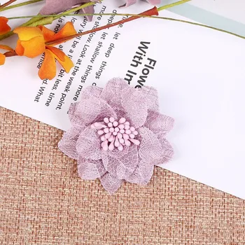 7PcsDIY 3D Blomst Plaster Blomst Applikeret Stof Patches til Tøj Kjole Blomster, Hår Tøj Ornament Håndværk Forsyninger
