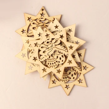 10stk Christmas Jingle Bells Charms Part Dekorative Træ Chip Dekoration Vedhæng DIY Kunsthåndværk, Håndlavede Tilbehør