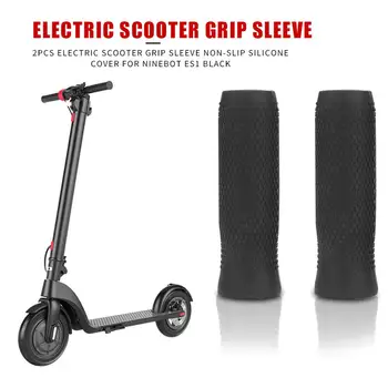Hot Salg El-Scooter Greb 2stk El-Scooter Greb Muffen, Non-slip Silikone Cover til Ninebot ES1 Sort