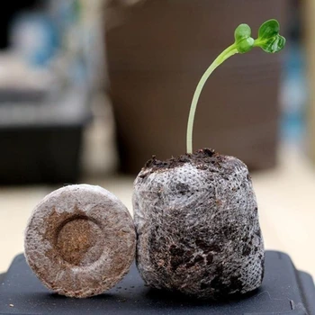 Tørv Pellets Frøspiring Blomster Frø Starter Palle Næringsstof Stof Plantning Kimplanter Jord Blok 10 Stk