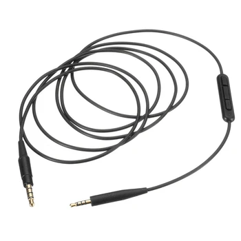 Hot TTKK Hovedtelefon Kabel-Audio Kabel med Mikrofon og volumenkontrol for SoundTrue SoundLink QC25 QC35 OE2I
