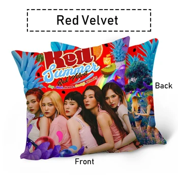Kpop Red Velvet 5 Mini-Album, Red Sommer Dobbelt-side Pude Udskrivning Sofa Pude, PP Bomuld Bil Pude Fan Samling Gave