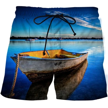 Nye mænd fiskeri smukke strand shorts 3D mænds Bermuda shorts til Sommer Hip hop surfer shorts svømning shorts Casual sports bukser
