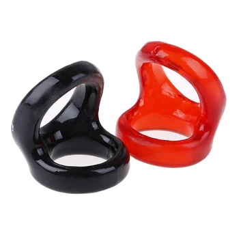 Mandlige Sex-Legetøj Silikone Cock Dobbelt Ring til Penis Udvidelsen Kondomer Dobbelt Bundet Erektion Forsinkelse Extender Kyskhedsbælte