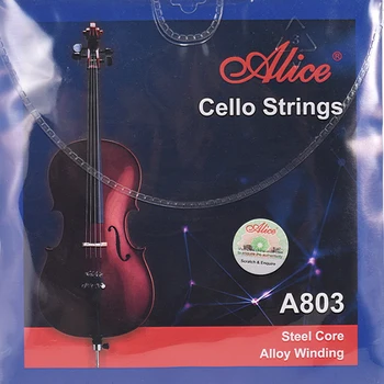 3 Pakker Alice Universal Cello Strings Med Bolden End Kerne af Stål Legering Snoede Guitar Dele, Tilbehør instrumentos musicais