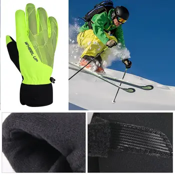 1 Par Vinter Ski Handsker Mænd Kvinder Termisk Vindtæt Vandtæt Mtb Cykel Handsker Touchscreen Anti Slip Snescooter Handsker