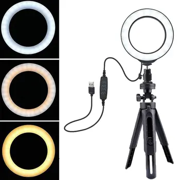 Selfie Ring Lampe Led-Ringen Lys Selfie Med Stativ Ring For Selfie-Telefon Video Fotografering Belysning Til Youtube Telefonholder