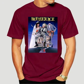 2021 overdimensionerede Beetlejuice Plakat Officielle Tim Burton Betelgeuse gyserfilm Sort Herre Tshirt 3331X harajuku