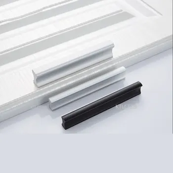 Skab kabinet hardware spejl sølv sort Zink Aolly køkken skuffe håndtag Moderne skab kommode knop træk