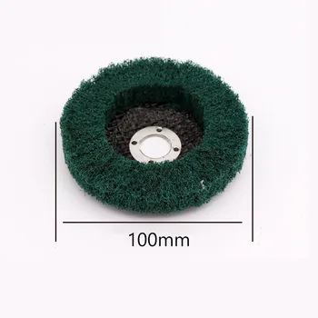 10stk Nylon Fiber Polering Hjul skuresvamp Klap Polering Disk for Vinkelsliber Grønne 100X16mm