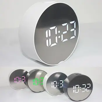 Multifunktionelle Elektronisk Ur Bedside Alarm Clock Soveværelse S8V6 Digitale Spejl For at Leve Skærmen Klokken Stort Værelse Led Col M3U4